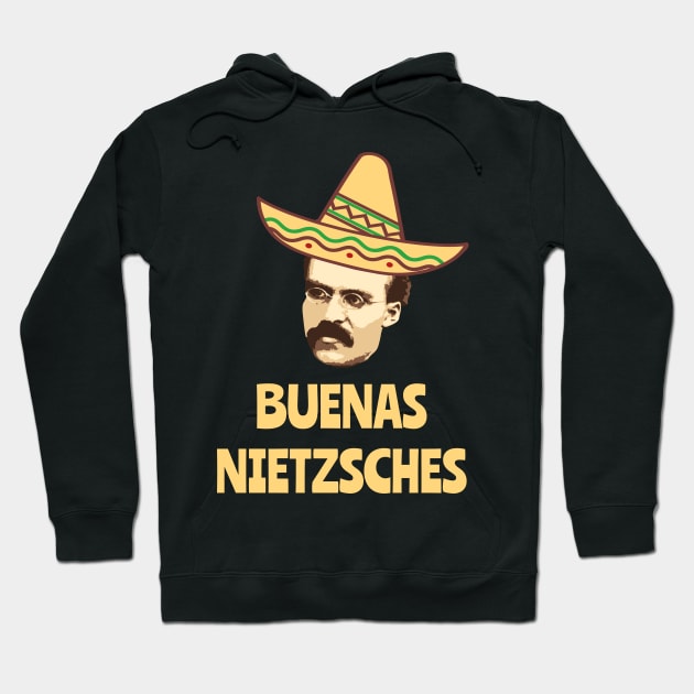 Funny Mexican Friedrich Nietzsche Hoodie by sqwear